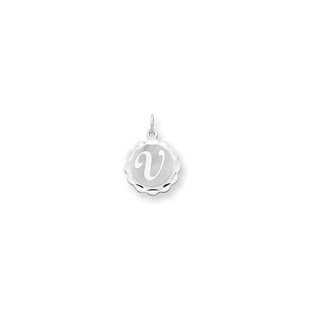 Best Designer Jewelry Sterling Silver Brocaded Initial W Charm 